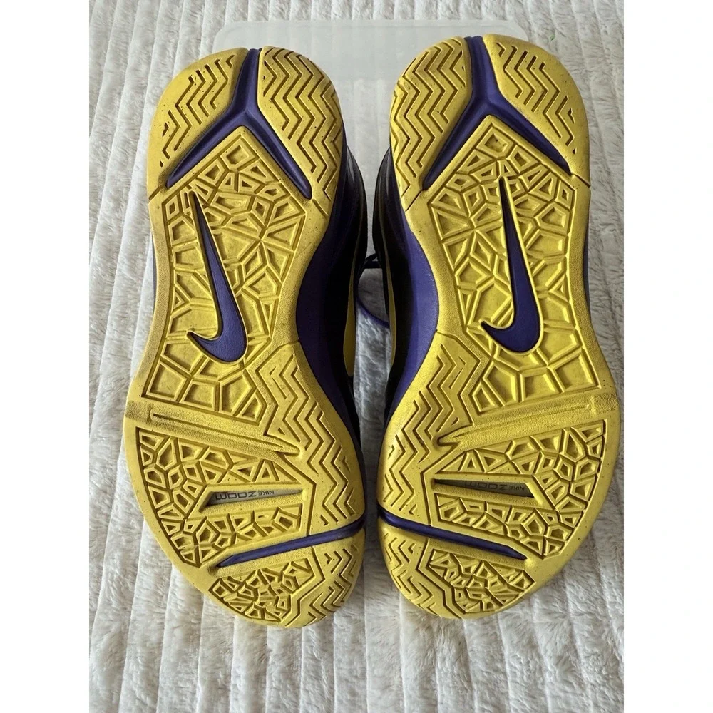 Nike Zoom Attero Mens Size 8.5 Purple/Black/Yellow With Purple Laces Great Shape